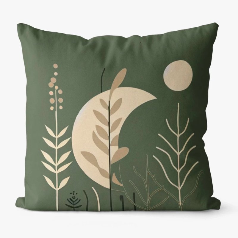 • طقم كفر كوشن 4 قطع بيج و زيتي - الصورة 3