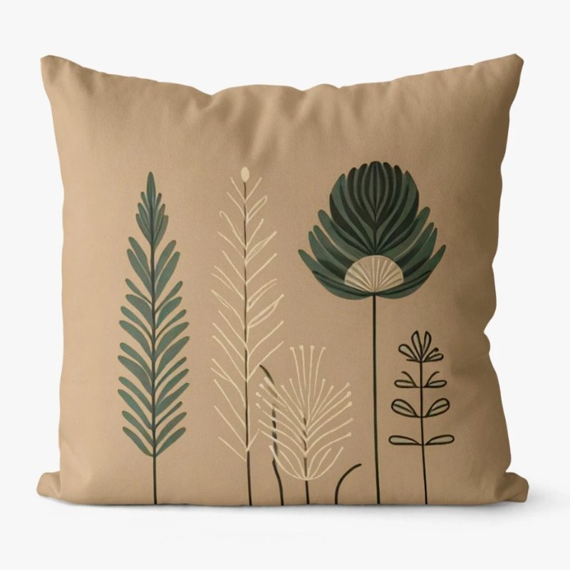 • طقم كفر كوشن 4 قطع بيج و زيتي - الصورة 6