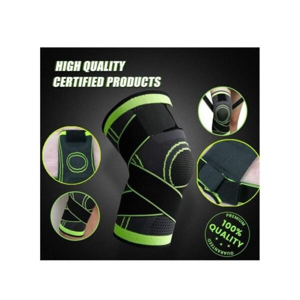 • عرض قطعتين ركبة برباط ضاغط اخضر