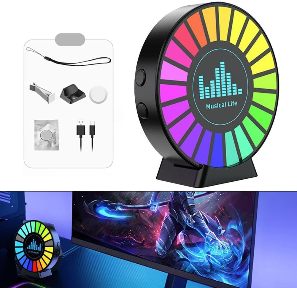 • فواحه RGB إضاءة USB تتفاعل مع الموسيقى متعدده الاستخدام - الصورة 4
