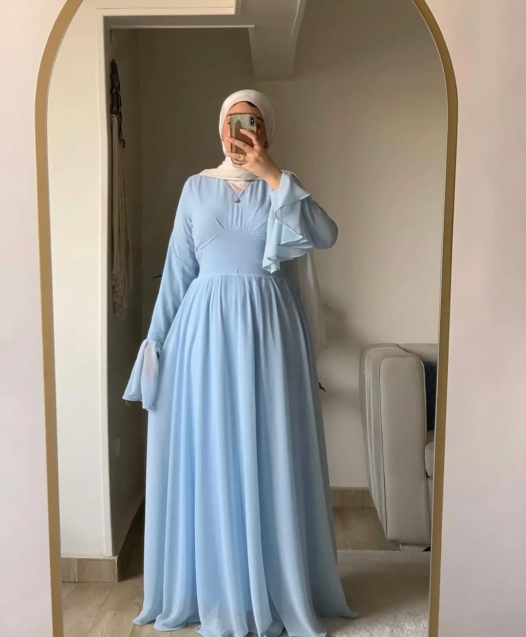 دريس شيفون مبطن