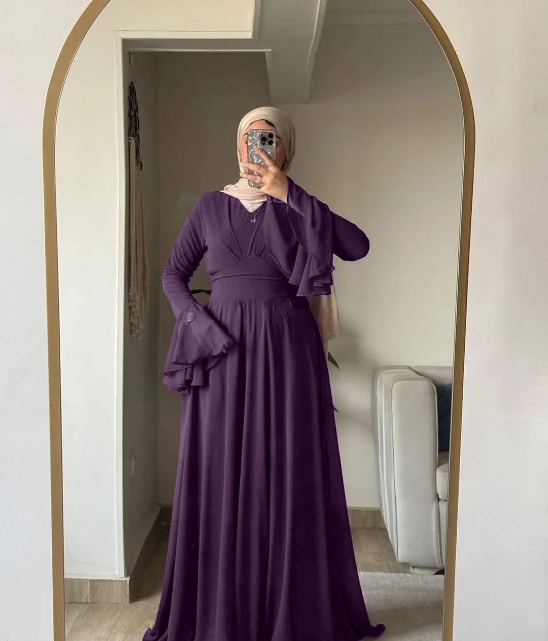 دريس شيفون مبطن